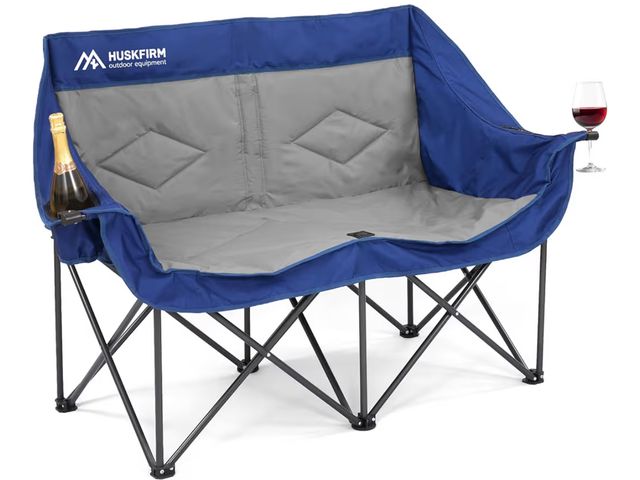 Lot 96-177186 - Double Camping Chairs Oversized Loveseat - 2 Person Camping Chair Portable Lawn Folding Chair for Ou...