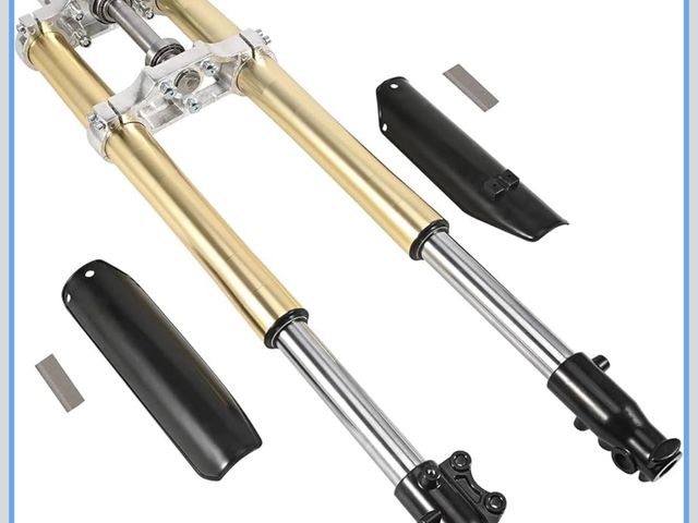 Lot 96-180697 - Complete 45mm/48mm Front Fork Shocker and Triple Clamp Handlebar Riser Set for Dirt Pit Pro Trail Bi...