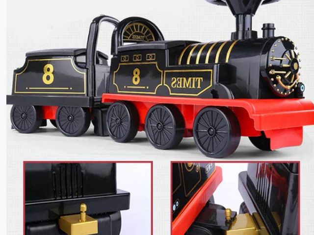 Lot 96-197440 - Rechargeable Electric Train Set for Kids with Sound &amp; Lights, Used, Untested, missing tracks, so...