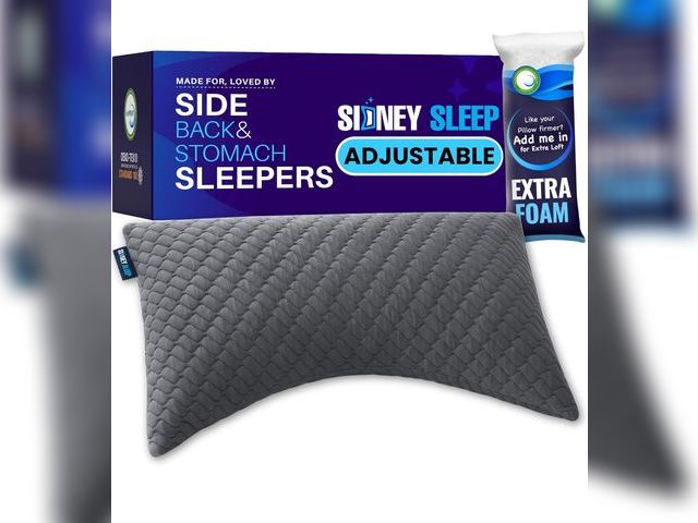 Lot 96-171068 - Sidney Sleep Bed Pillow for Side and Back Sleepers - Adjustable Filling - Memory Foam Pillow for Nec...