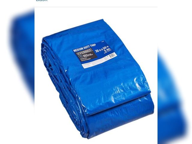 Lot 96-183663 - Everbilt 30 ft. x 50 ft. Blue Medium Duty Tarp
used 
MSRP $129.00