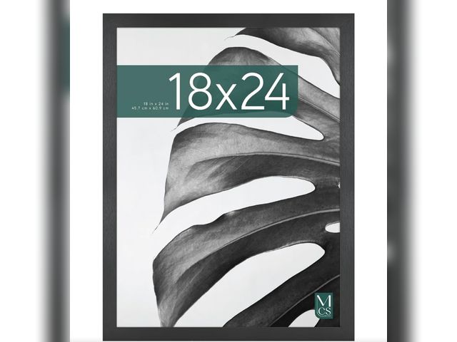 Lot 96-173755 - MCS Studio Gallery 18x24 Poster Frame Black Woodgrain, Vertical &amp; Horizontal Wall Hanging Large ...