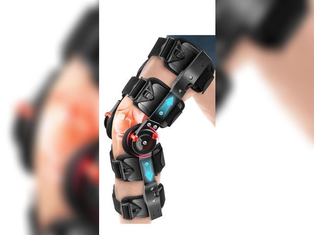 Lot 96-163988 - Hinged Knee Brace for Women&amp;Men, Knee Brace with Side Stabilizers Provides Elastic Support, Knee...