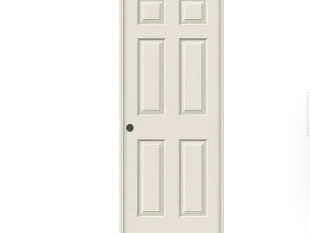 Lot 96-190535 - 30 in. x 78 in. 6 Panel Textured Molded Composite Single Interior Door Unused some scrapes and scrat...