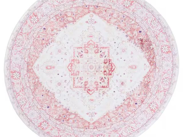 Lot 96-163567 - SAFAVIEH
Tuscon Beige/Rust 7 ft. x 7 ft. Machine Washable Medallion Floral Round Area Rug

New