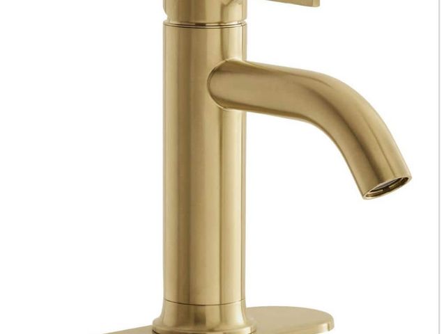 Lot 96-175263 - Glacier Bay Ryden Single Hole Single-Handle Bathroom Faucet in Brushed Gold MSRP $139 New