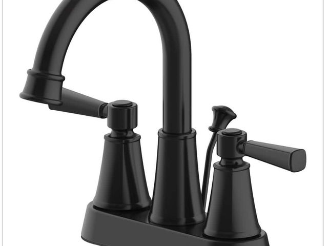 Lot 96-162360 - Glacier Bay Melina 4 in. Centerset Double Handle High-Arc Bathroom Faucet in Matte Black

New