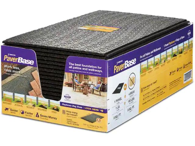 Lot 96-144130 - Brock20 in. x 36 in. Black Polypropylene Paver Base Panel (20-Case) Foundation for Patios and Walkwa...