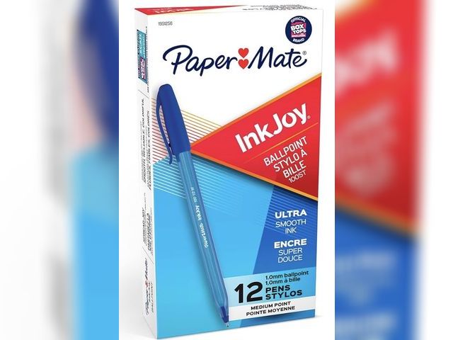 Lot 96-232622 - Paper Mate InkJoy 100ST Ballpoint Pens, (1.0mm ) Medium Point, Blue, Box of 12 New