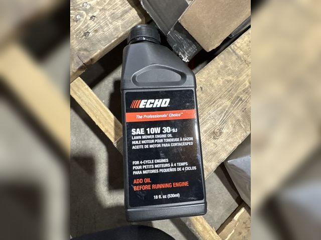 Lot 96-182270 - Echo Lawn Mower Engine Oil SAE 10W/30 

Appears to have a little missing
