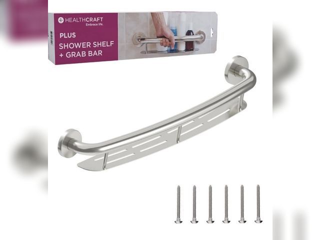 Lot 96-227408 - HEALTHCRAFT
Plus 24 in. Concealed Screw Grab Bar And Shampoo Shelf,
2-In-1 Decorative Grab Bar, ADA ...