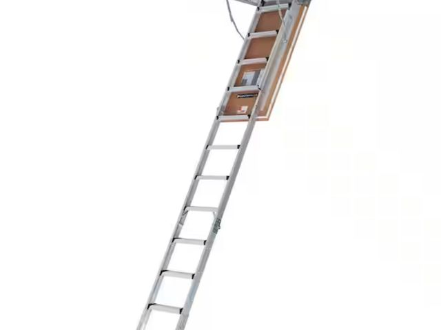 Lot 96-164770 - Louisville Ladder
Energy Efficient 7 ft. 8 in. to 10 ft. 3 in., 25.5 in. x 54 in. Insulated Aluminum...