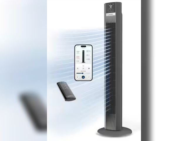 Lot 96-158261 - Lasko
Xtra Air 48 in. 12-Speed Smart Tower Fan in Gray w/ DC Motor, Works w/ Alexa, Google, Whisper ...