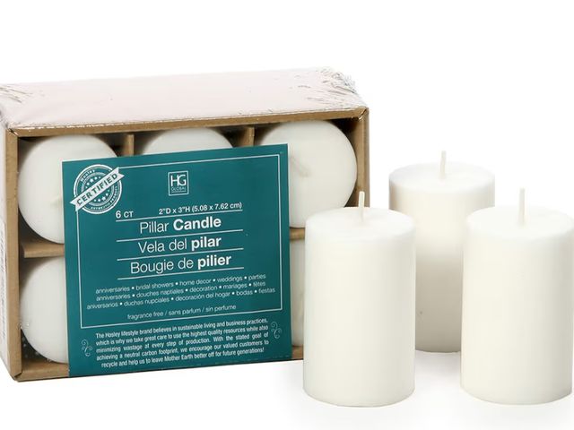 Lot 96-181626 - Hosley 2x3 High Pillar Candles, Set of 24. White, Unscented. Bulk Buy. Ideal for Wedding, Emergency ...