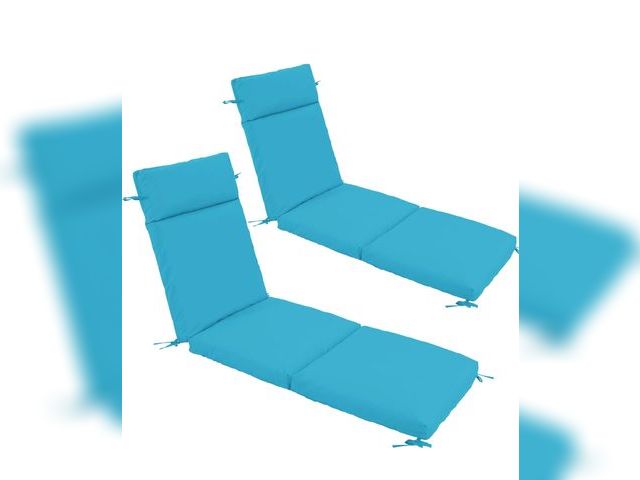 Lot 96-169615 - Chaise Lounge Cushion 72x21x3 Inch ?Set of 2 Outdoor Lounge Chair Cushions, Lounger Pad Replacement ...