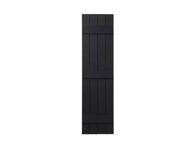 Lot 96-167316 - Ply Gem
15 in. x 59 in. Polypropylene 4-Board Closed Board and Batten Shutters Pair in Black
lightly...