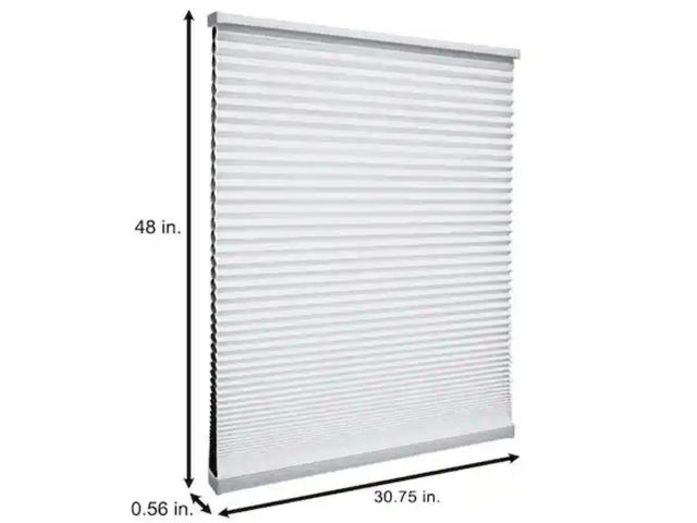 Lot 96-166562 - Home Decorators Collection 
Shadow White Cordless Blackout Cellular Shades for Windows - 31 in. W x ...