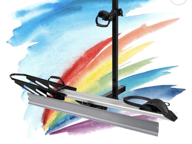 Lot 96-209985 - Young Electric Hitch Receiver Bike Rack with Ramp, 100 lbs Capacity, Aluminum &amp; Steel for Cars, ...