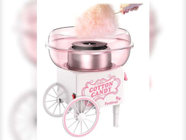 Lot 96-177120 - Cotton Candy Machine, Mini Cotton Candy Maker Machine for Kids with Sugar Scoop, Easy &amp; Safe to ...