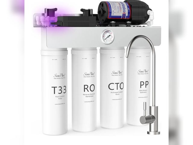 Lot 96-170735 - SimPure T1-400UV Tankless Reverse Osmosis System with UV, NSF/ANSI 58 Certified, Under Sink RO Water...