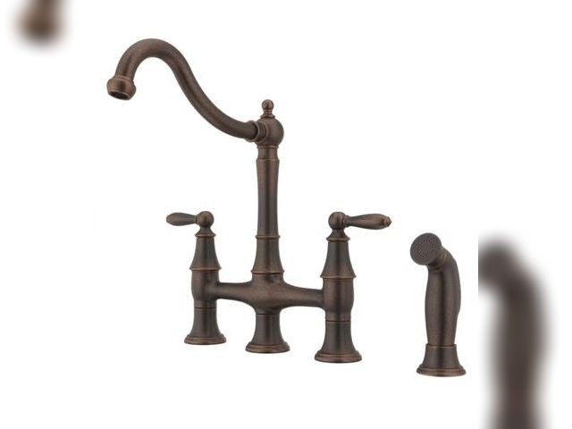 Lot 96-157010 - Pfister
Courant 2-Handle Bridge Kitchen Faucet with Side Spray in Rustic Bronze
MSRP $192.65
New
