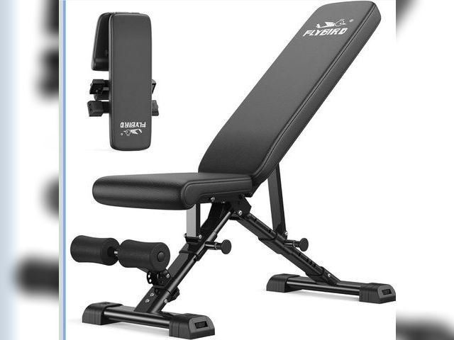 Lot 96-181115 - FLYBIRD Adjustable Weight Bench, ASTM-Certified 800LBS Workout Bench Foldable for Home Gym, 90° to -...