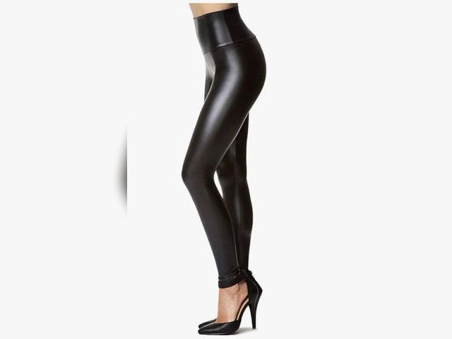 Lot 96-166214 - Women's Stretchy Faux Leather Leggings Pants, Sexy Red High Waisted Tights Size Small
New