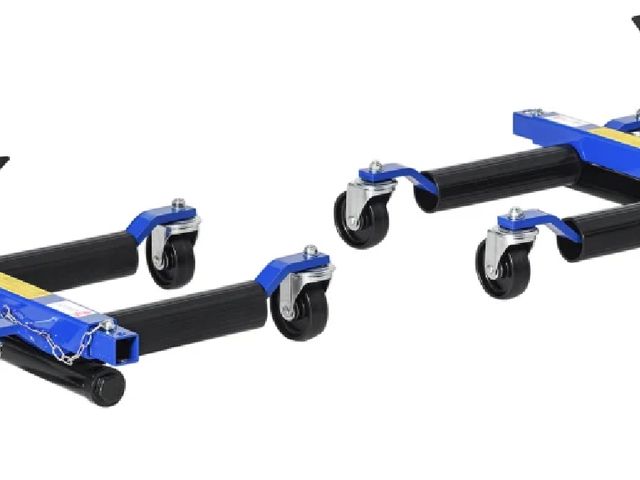 Lot 96-159570 - DURHAND Hydraulic Wheel Dolly Tire Jack with Ratcheting Foot Pedal for Vehicle Positioning for Car T...