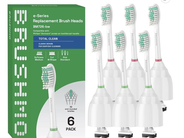 Lot 96-230450 - Brushmo e-Series Total Clean Replacement Toothbrush Heads Compatible with Philips Sonicare Screw-on ...