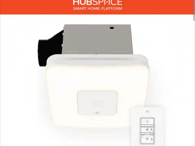Lot 96-162323 - Commercial Electric
80 /110 CFM Ceiling Mount Room Side Installation Smart Bathroom Exhaust Fan and ...