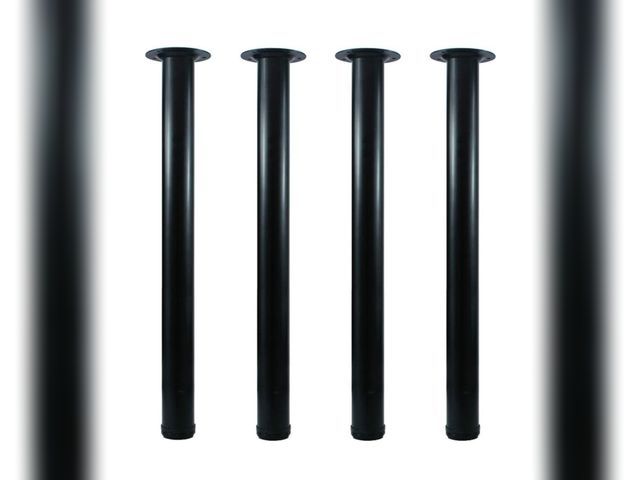 Lot 96-170506 - QLLY 24 inch Adjustable Tall Metal Desk Legs, Office Table Furniture Leg Set, Set of 4 (Black) New