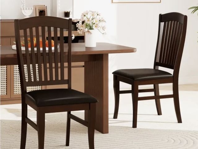 Lot 96-197318 - Dining Chairs Set of 2 Kitchen Side Chairs Mid-century Armless Dinette Chairs New