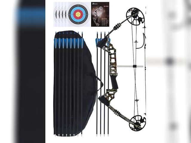 Lot 96-159150 - Archery Compound Bow Set for Youth and Beginner Right Handed Compound Bow Package with Archery Hunti...