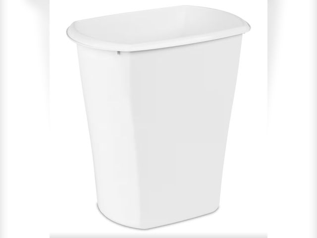 Lot 96-211289 - Sterilite 5.5 Gallon Rectangular Wastebasket, Open-top, Medium Sized Trash Can for the Bathroom, Bed...