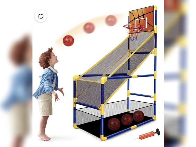 Lot 96-233074 - Kids Arcade Basketball Hoop with 1 Ball, Single Shot Basketball Game for Toddler,Carnival Games Spor...