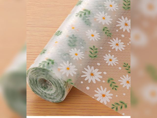 Lot 96-173401 - INNOLITES Floral Shelf Liner - Non-Adhesive Waterproof &amp; Oil-Proof EVA Cabinet Liner for Kitchen...