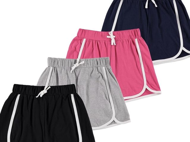 Lot 96-230781 - Pink Angel 4-Pack Dolphin Shorts for Girls - Soft Cotton Active Shorts with Comfy Elastic Waistband ...