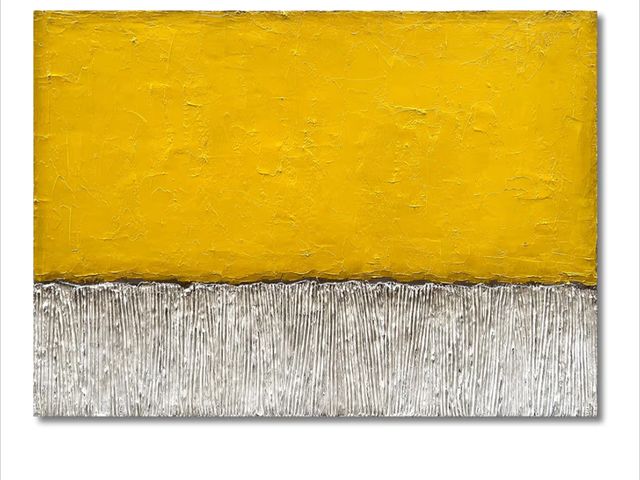 Lot 96-188031 - NANKAI Art Art 30x45 Inches Modern Minimalist Art Painting in Gray and Yellow Texture Abstract Art O...