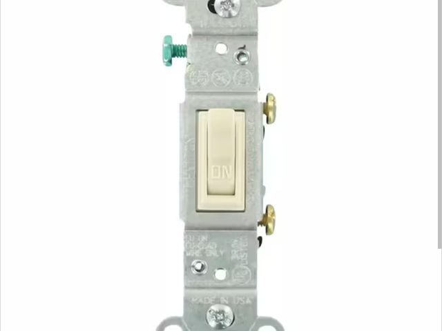 Lot 96-163011 - Leviton 15 Amp Single-Pole Toggle Switch, Light Almond (10-Pack) 1451-2TM New