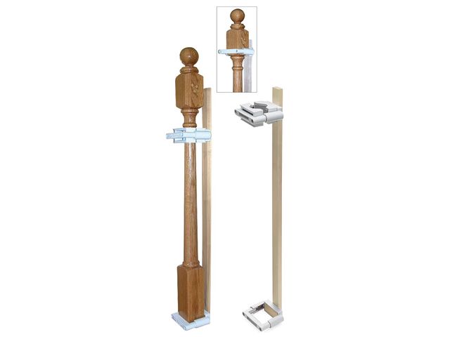 Lot 96-180257 - Safety Innovations No Hole Stairway Baby Gate Mounting Kit - Fits Posts from 2 3/4 inches to 3 1/2 i...