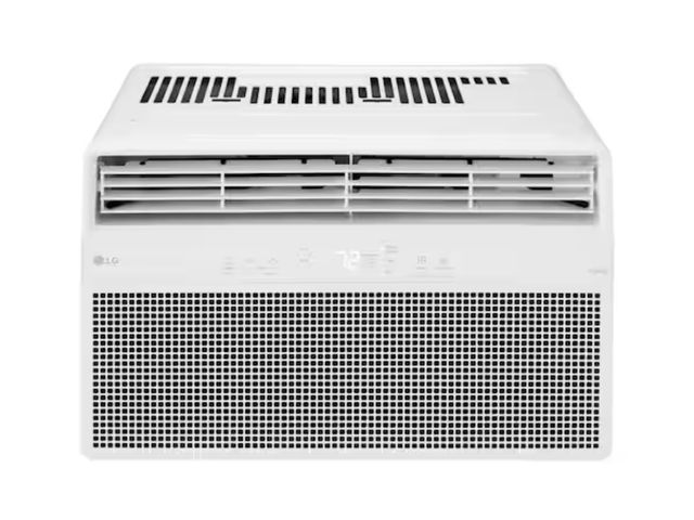 Lot 96-227617 - LG 10,000 (DOE) BTU 115-Volts Window Air Conditioner Unit Cools 450 sq. ft. with Wi-Fi, Remote and D...