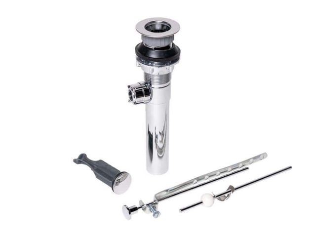 Lot 96-162262 - Oatey 1-1/4 in. Chrome-Plated Plastic Sink Drain Pop-Up Drain Assembly
New