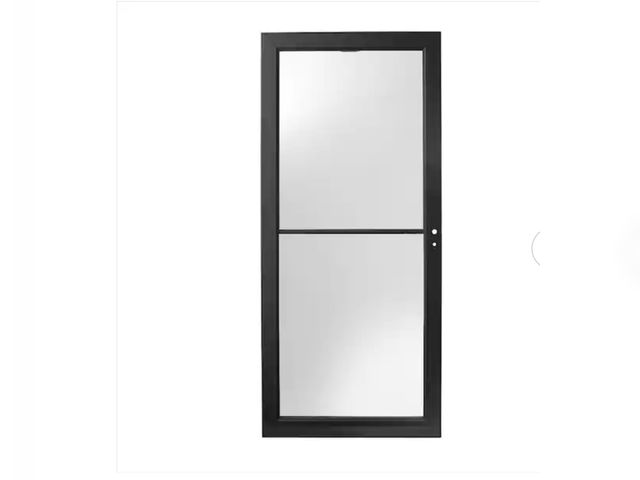 Lot 96-219830 - Andersen 4000 Series 36 in. x 80 in. Black Right-Hand/Outswing Full View Retractable Aluminum Storm ...