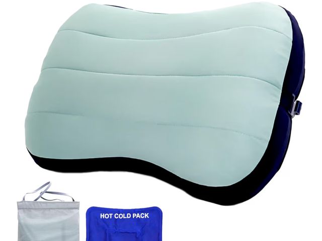Lot 96-177986 - Inflatable Pillow, Portable Air Pillow for Beach, Travel, Camping, and Pool, Compact Neck Support Pi...