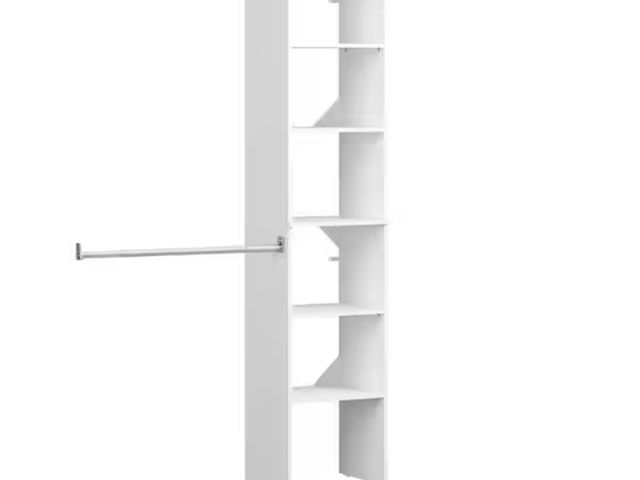 Lot 96-175368 - ClosetMaid
Style+ 72 in. W - 113 in. W White Narrow Wood Closet System
New
MSRP $139.00