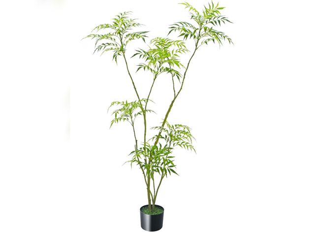 Lot 96-180586 - 6FT Tall Fake Plant Bamboo Tree Floor Plant Green Faux Plants Indoor Big Fake Bamboo for Floor Livin...