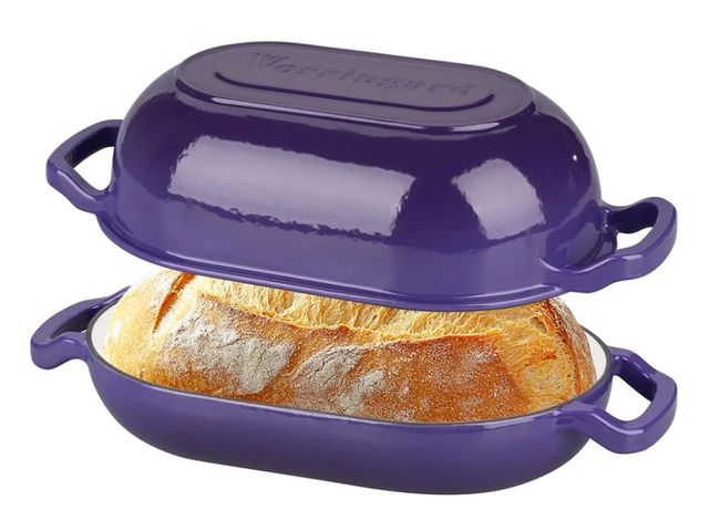 Lot 96-169587 - Enameled Cast Iron Sourdough Bread Oven, Dutch Oven, Loaf Cast Iron Bread Pan for Homemade Bread Bak...