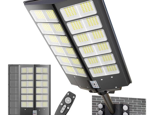 Lot 96-180206 - 9000W Solar Street Light，Solar Street Lights Outdoor 120000LM, Commercial Parking Lot Light 7000K,Fl...