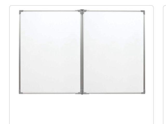 Lot 96-165886 - EXCELLO GLOBAL PRODUCTS
Excello 40 in. x 60 in. Wall Mounted Split Folding Whiteboard, Aluminum New