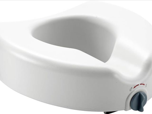 Lot 96-175853 - Medline 5" Raised Toilet Seat with Lock, No Arms, White, 400 lb Capacity - Easy Installation - Elder...